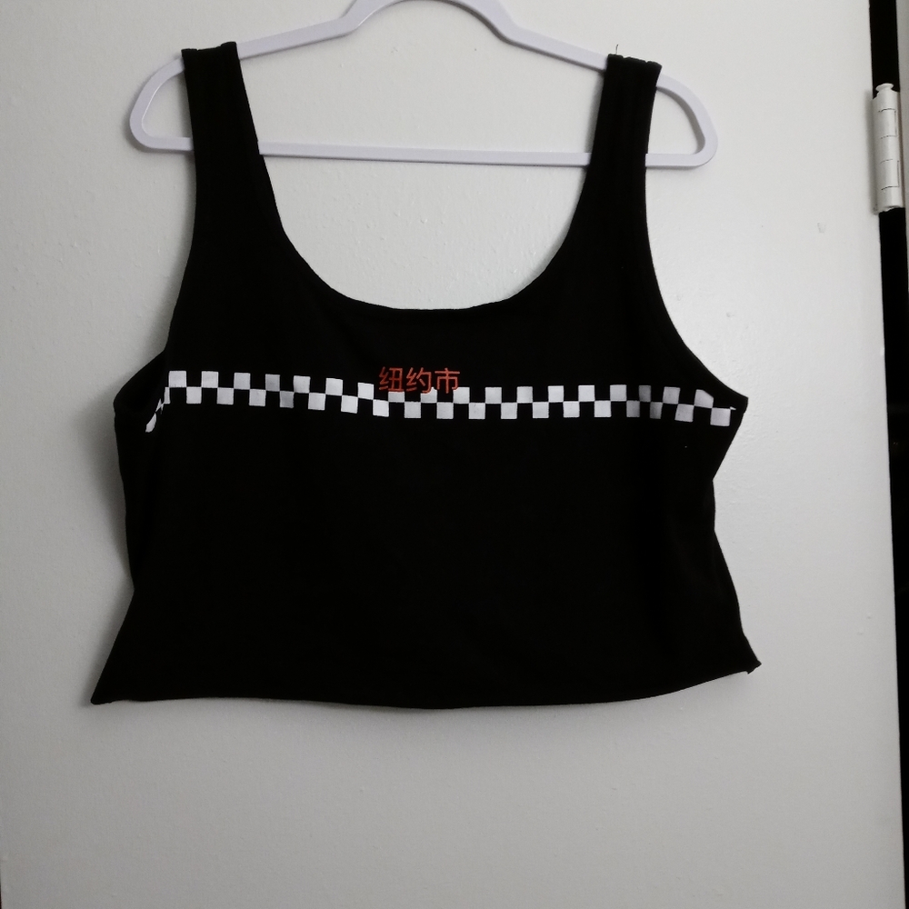 Plus size crop tank top